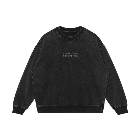 Crewneck - Love Dogs, Not People 🐕 pas cheres