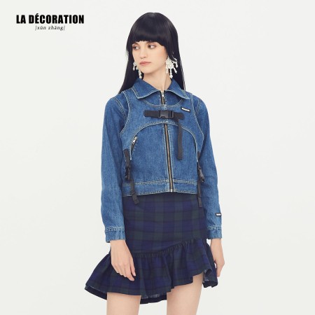 FUNCTIONAL DENIM SHORT JACKET acheter