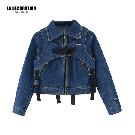 FUNCTIONAL DENIM SHORT JACKET acheter