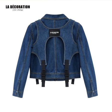 FUNCTIONAL DENIM SHORT JACKET acheter