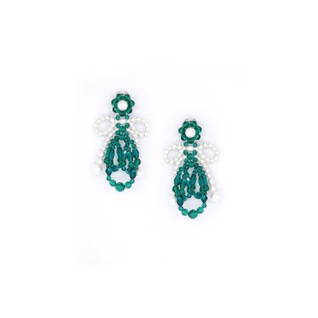 GREEN BOW-KNOT CRYSTAL EARRINGS Jusqu'à 80% De Réduction