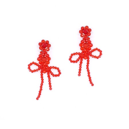 BOW-KNOT CRYSTAL EARRINGS outlet