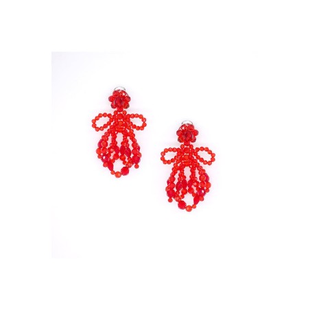 RED CRYSTAL EARRINGS solde