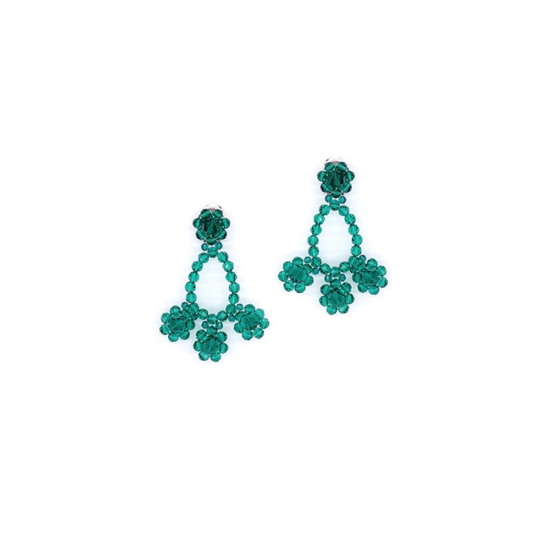 RED/GREEN CRYSTAL EARRINGS shop