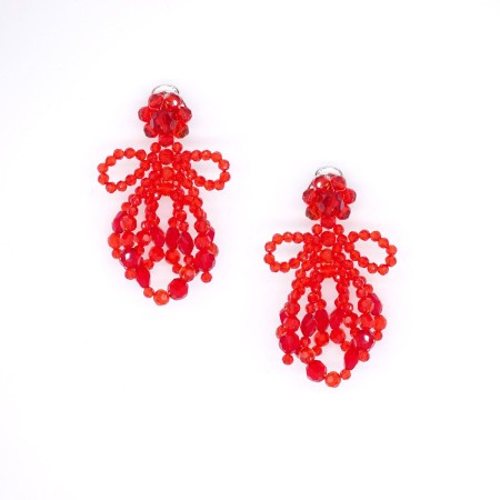 RED CRYSTAL EARRINGS solde