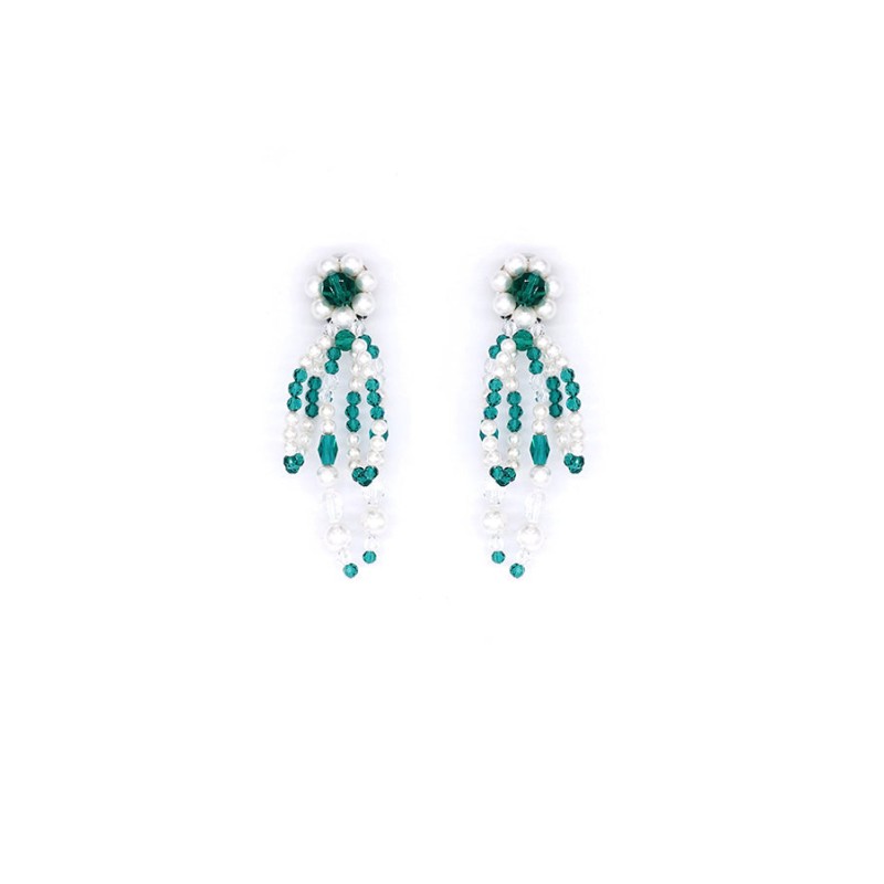 TASSEL CRYSTAL EARRINGS Venez acheter