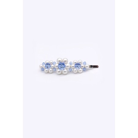 SKY-BLUE CRYSTAL BARRETTE Pour