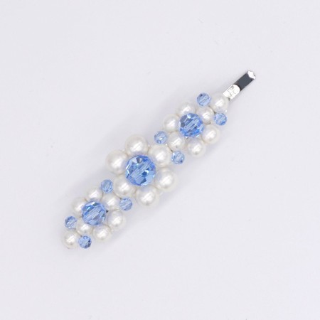 SKY-BLUE CRYSTAL BARRETTE Pour