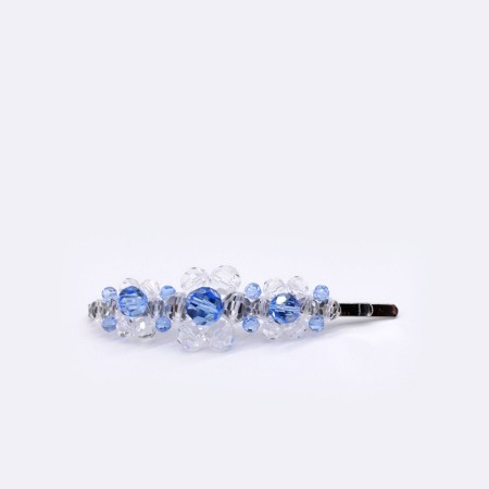 PEACOCK BLUE CRYSTAL BARRETTE Paris Déstockage Promo