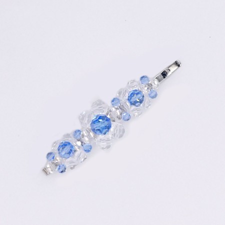 PEACOCK BLUE CRYSTAL BARRETTE Paris Déstockage Promo