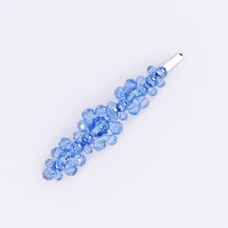 PEACOCK BLUE CRYSTAL BARRETTE Paris Déstockage Promo