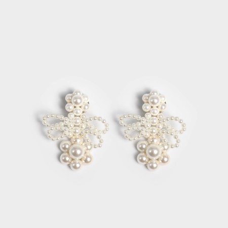 PEARL BUTTERFLY EARRINGS le des métaux précieux