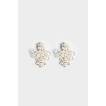 SMALL PEARL BUTTERFLY EARRINGS Pour