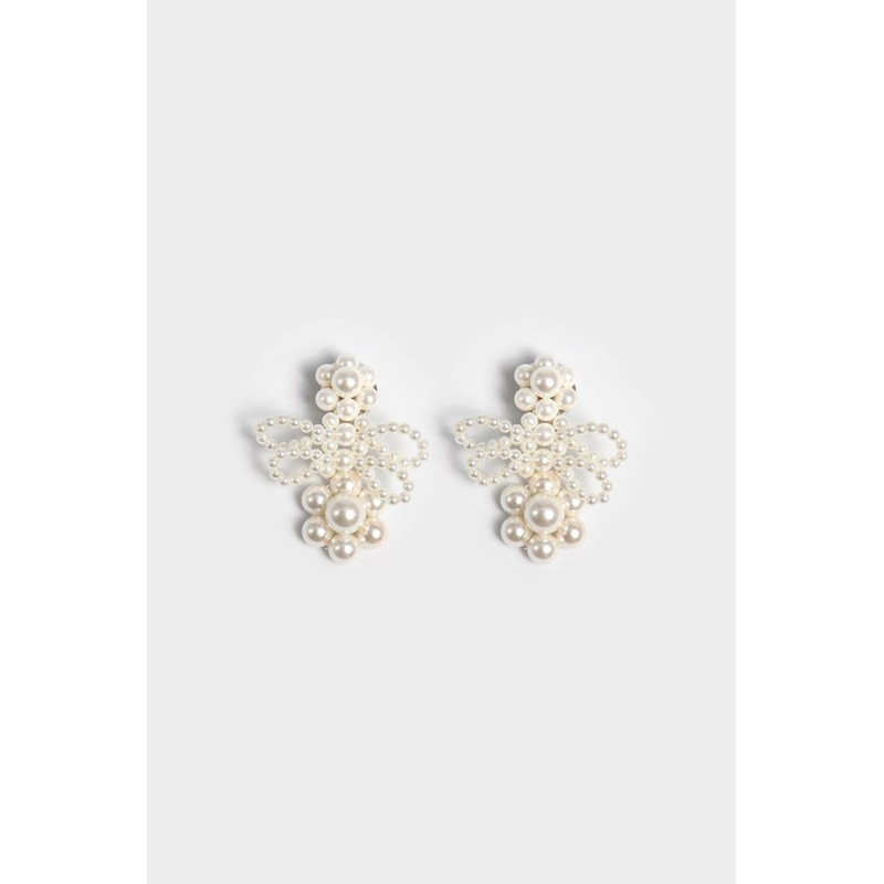 SMALL PEARL BUTTERFLY EARRINGS Pour