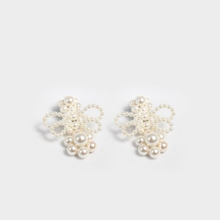 SMALL PEARL BUTTERFLY EARRINGS Pour