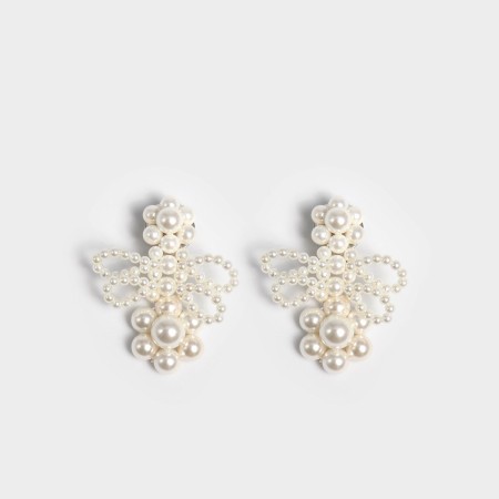 SMALL PEARL BUTTERFLY EARRINGS Pour