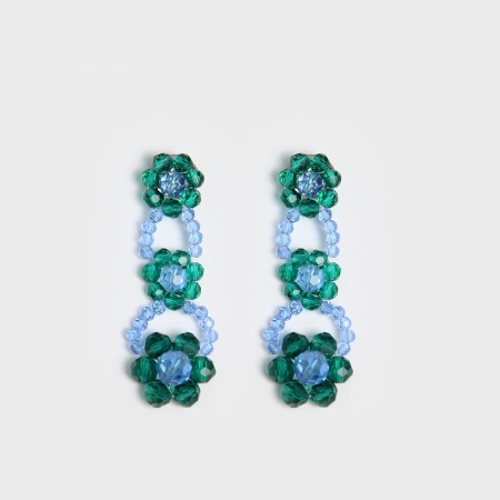 CRYSTAL EARRINGS (THREE COLORS) vente chaude votre 