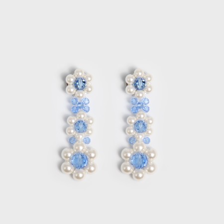 FLORAL EARRINGS (THREE DIFFERENT COLORS) pas cher chine