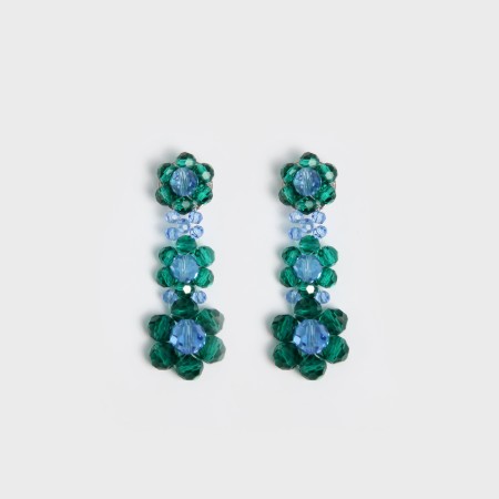 FLORAL EARRINGS (THREE DIFFERENT COLORS) pas cher chine