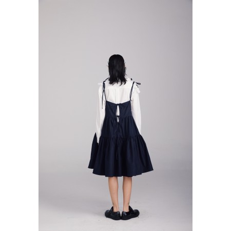 BLACK SUSPENDER DRESS online