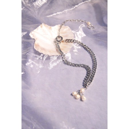 PEARL AND CHAIN NECKLACE Venez acheter