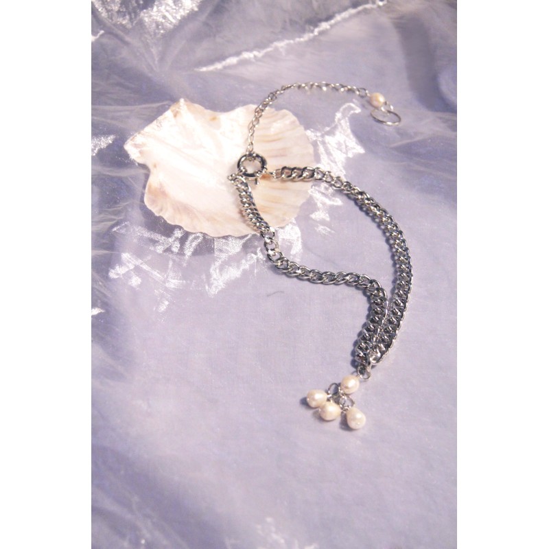 PEARL AND CHAIN NECKLACE Venez acheter