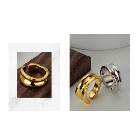 WHITE GOLD/ 18K GOLD CHIC RING l'achat 