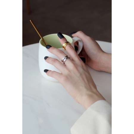 WHITE GOLD/ 18K GOLD CHIC RING l'achat 