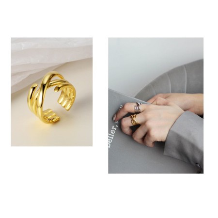 WHITE GOLD/ 18K GOLD TWIST RING Le MVP de beaucoup