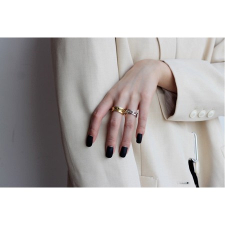 WHITE GOLD/ 18K GOLD CHIC RING l'achat 