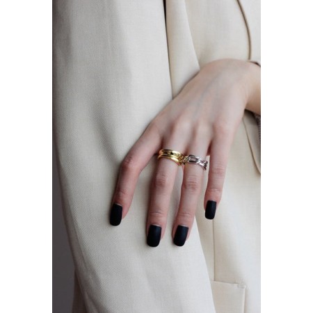 WHITE GOLD/ 18K GOLD CHIC RING l'achat 