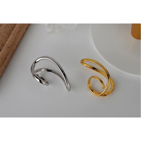 WHITE GOLD/ 18K GOLD CURVED RING pour bénéficier 