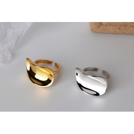 WHITE GOLD/ 18K GOLD MINIMALIST RING Les êtres humains sont 