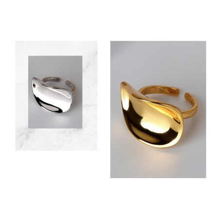 WHITE GOLD/ 18K GOLD MINIMALIST RING Les êtres humains sont 