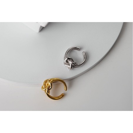 WHITE GOLD/ 18K GOLD TWIST RING Fin de série