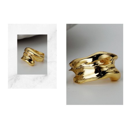 WHITE GOLD/ 18K GOLD MORDEN RING l'évolution des habitudes 