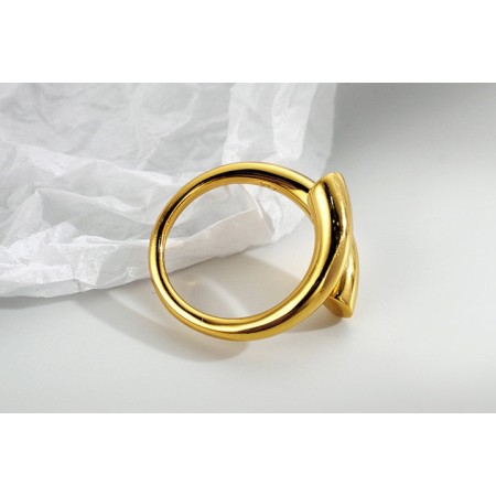 WHITE GOLD/ 18K GOLD MINIMALIST RING en stock