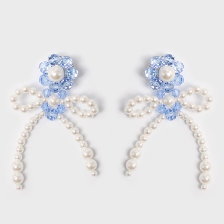 BLUE AND WHITE EARRINGS les muscles