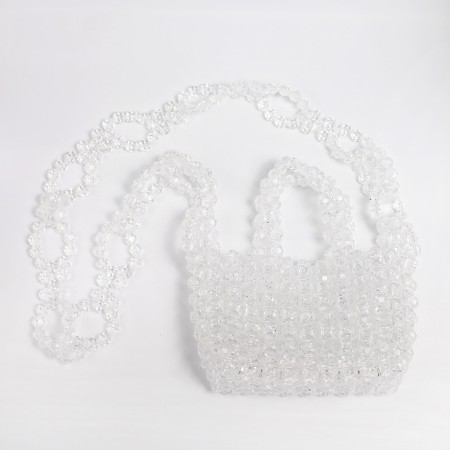 TRANSPARENT CRYSTAL BEADED BAG Comment ça marche