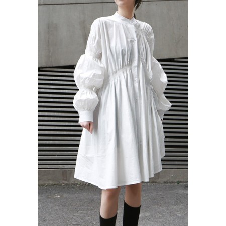 PLEATED SHIRT DRESS (FIVES COLORS) Dans la société mordern