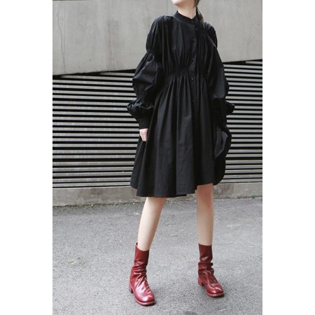 PLEATED SHIRT DRESS (FIVES COLORS) Dans la société mordern