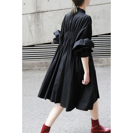 PLEATED SHIRT DRESS (FIVES COLORS) Dans la société mordern