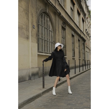 PLEATED SHIRT DRESS (FIVES COLORS) Dans la société mordern