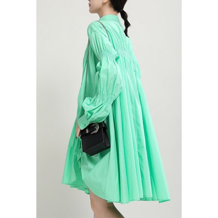 PLEATED SHIRT DRESS (FIVES COLORS) Dans la société mordern