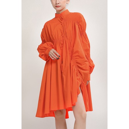 PLEATED SHIRT DRESS (FIVES COLORS) Dans la société mordern