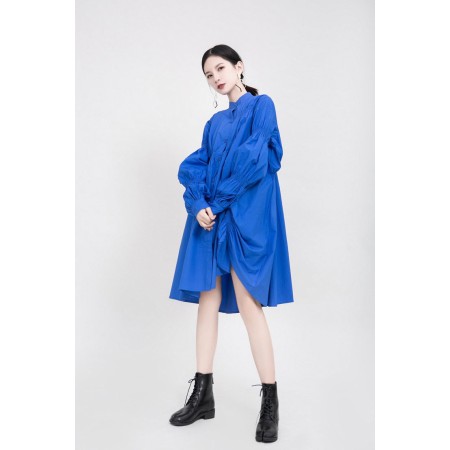 PLEATED SHIRT DRESS (FIVES COLORS) Dans la société mordern