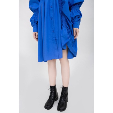 PLEATED SHIRT DRESS (FIVES COLORS) Dans la société mordern