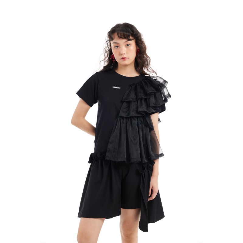 WOMEN'S TOP WITH HALF RUFFLES (TWO COLORS) 2023