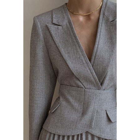 WOMEN'S SUIT THREE PIECE SET  WOMEN'S SUIT + PLEATED SKIRT + BELT chez Cornerstreet bien 