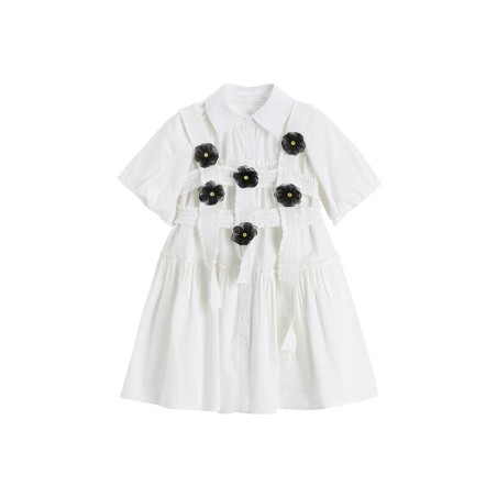 THREE-DIMENSIONAL FLOWER VEST + SHIRT DRESS ( 2 PIECES) Les êtres humains sont 